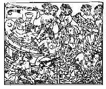 lutenist with happy couples, bathing and lying in the grass