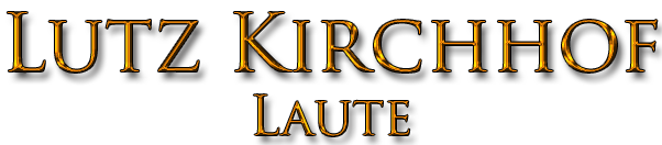 Lutz Kirchhof Laute in Goldschrift